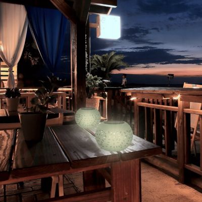 Lampa solarna na taras lampion LED HERBI LED 0,2W zielona WW IDEUS (04731)