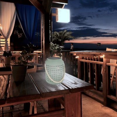 Lampa solarna na taras LED RALF LED 16 0,2W zielona CW IDEUS (04618)