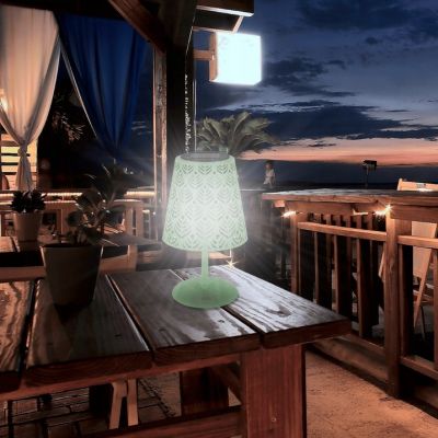 Lampa solarna na taras LED LUDA LED 20 0,2W zielona CW IDEUS (04609)