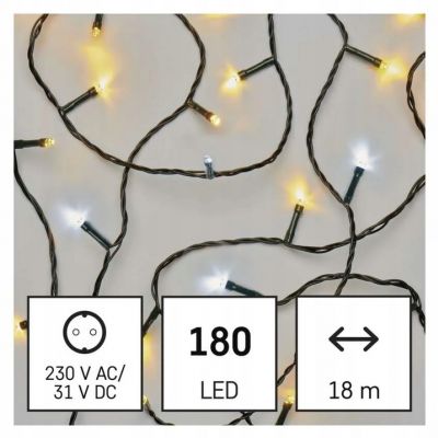 Lampki choinkowe świąteczne Classic 120LED 12m ciepła/zimna IP44 EMOS (D4AN02)