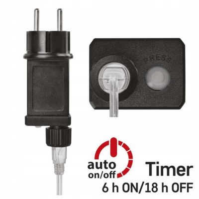 Lampki świąteczne 40 LED nano łezki 4m ciepła biel miedziany przewód timer (D3AW01)