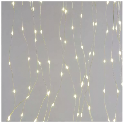 Lampki świąteczne 180 LED nano kurtyna 1,7x1,5m ciepła biel 8 programów IP44 EMOS (D3EW02)