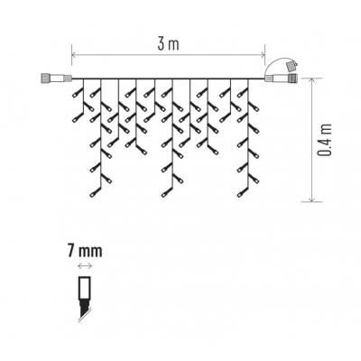 SOPLE Lampki świąteczne łączone 50LED 3m ciepła biel ZY2009 EMOS (ZY2009)