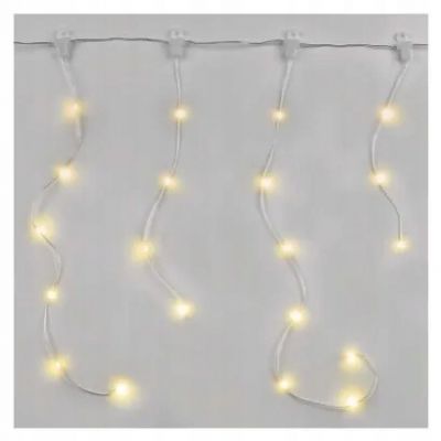 Kurtyna świąteczna 100LED choinkowe łezki 2,9 m ciepła biel 8 programów IP44 EMOS (D3CW02)