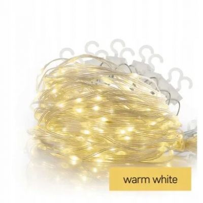 Kurtyna świąteczna 100LED choinkowe łezki 2,9 m ciepła biel 8 programów IP44 EMOS (D3CW02)