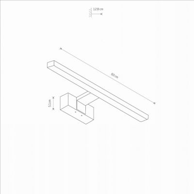 Kinkiet do łazienki nad lustro CEZANNE 60 cm LED 12W 10670 NOWODVORSKI (10670)