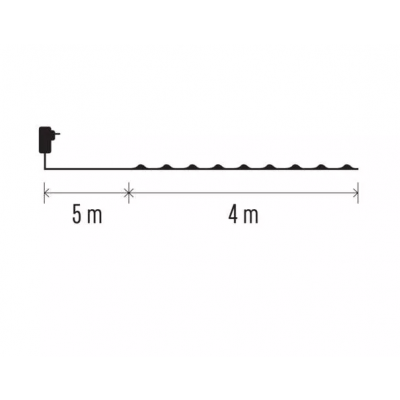 Łezki świąteczne 40 LED 4m ciepła biel srebrne IP44 timer EMOS (D3AC02)