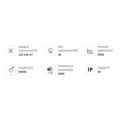 Oprawa hermetyczna LED TP STRONG LED 48W-NW 6500lm 4000K IP65 33170 KANLUX (33170)