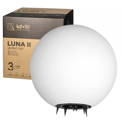 Lampa kula ogrodowa 28cm biała E27 wbijana zewnętrzna IP65 ORNO (AD-OP-6586WE27ZM)