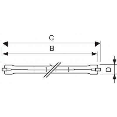 Żarnik halogenowy R7s Plusline L 1500W R7s 230V 1CT/10 923932243203 PHILIPS (871150049435101)