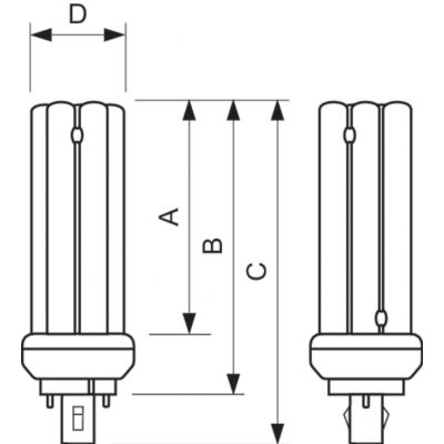 Świetlówka kompaktowa G24d-3 (2-pin) 26W 4000K PL-T 4P produkt wycofany PHILIPS (927914584071)