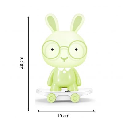 Lampex Lampka dekoracyjna Bunny Skater zielona E14 1x3W (LPX0003/LM D)