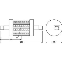 PARATHOM DIM LINE 78 CL 75 DIM 8W 827 R7S LEDVANCE (4058075811874)