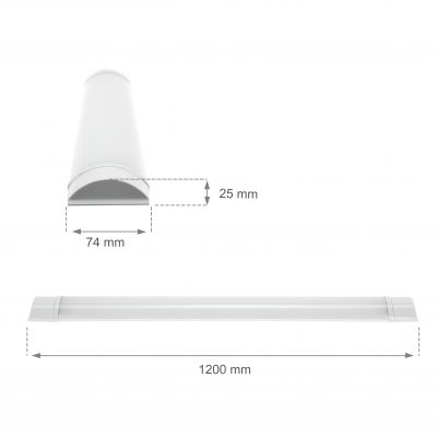 Oprawa liniowa VIGA 1200mm 32W WW 230V 120 st. IP20 76x1200x26mm BIAŁY Spectrum (SLI045002WW_PW)