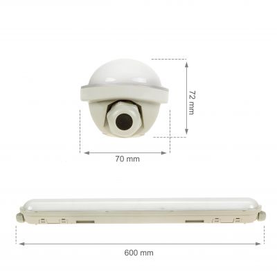 Oprawa hermetyczna LED LIMEA GIGANT 20W 60cm IP65 neutralna biel SLI028024NW Spectrum Led (SLI028024NW)