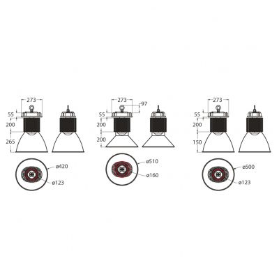 LYCAO COB LED 230V 80W IP44 90st NW HIGHBAY  SLI026002NW Spectrum Led (SLI026002NW)
