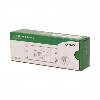 Zasilacz LED 12V DC 24W 2A IP20 OR-ZL-1614 ORNO (OR-ZL-1614)