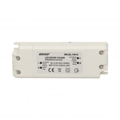Zasilacz LED 12V DC 24W 2A IP20 OR-ZL-1614 ORNO (OR-ZL-1614)