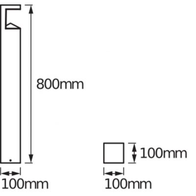 SŁUPEK ogrodowy lampa oprawa stojąca LED 9W Endura Style PIRAMIDA 80cm 4058075477933 LEDVANCE (4058075477933)