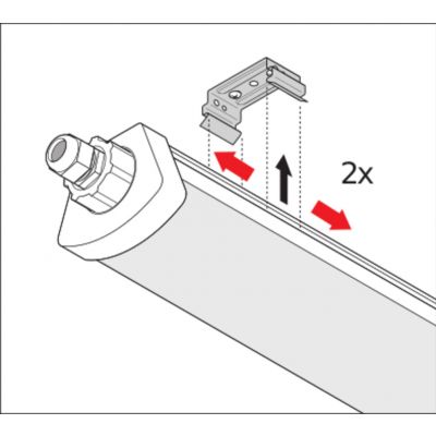 Oprawa hermetyczna DAMP PROOF LED COMPACT 1500 55W 3000K GR IP66 LEDV LEDVANCE (4058075424289)