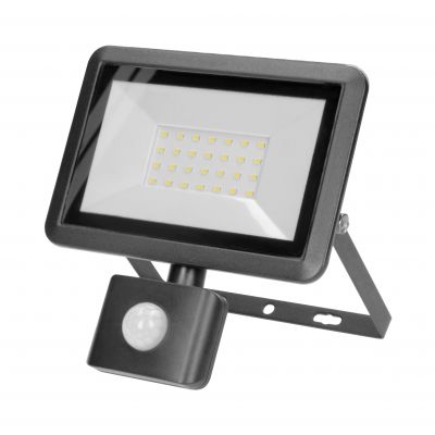 FARO S LED 30W naświetlacz z PIR, 2400lm, IP44, 4000K, aluminium + szkło AD-NL-6254BLR4 ORNO (AD-NL-6254BLR4)