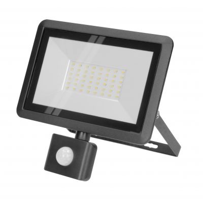 FARO S LED 50W naświetlacz z PIR 4000lm, IP44, 4000K, aluminium + szkło AD-NL-6255BLR4 ORNO (AD-NL-6255BLR4)