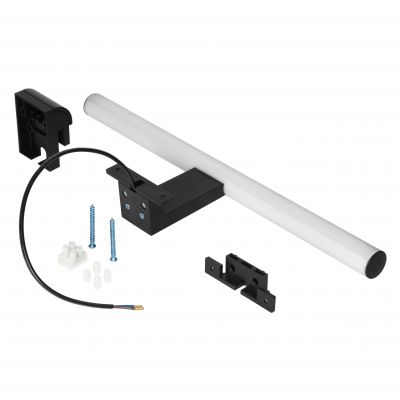 PEEGEL LED 6W, lampa nad lustro, 540lm, 4000K, dł.40 cm, tworzywo sztuczne+akryl, czarna AD-OM-6121L4/B ORNO (AD-OM-6121L4/B)