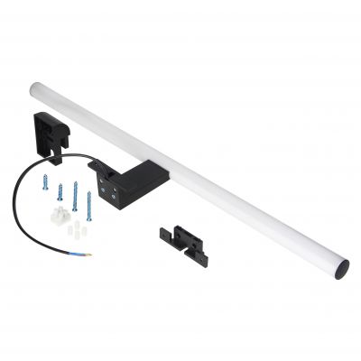 PEEGEL LED 9W, lampa nad lustro, 810lm, 4000K, dł. 60 cm, tworzywo sztuczne+akryl, czarna AD-OM-6122L4/B ORNO (AD-OM-6122L4/B)