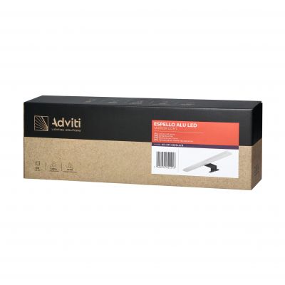 ESPELLO LED 6W, lampa nad lustro, 510lm, 4000K, dł. 40 cm, aluminium+akryl, czarna AD-OM-6123L4/B ORNO (AD-OM-6123L4/B)