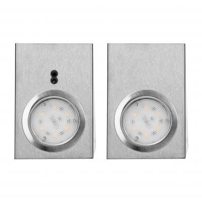 Zestaw opraw podszafkowych LED 2,5W, 180lm, 4000K, z wyłącznikiem bezdotykowym, INOX AD-OM-6207L4 ORNO (AD-OM-6207L4)