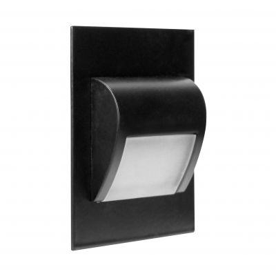 DRACO LED NEW 1,5W, oprawa schodowa podtynkowa, 12VDC, 30lm, 3000K, czarny, innowacyjny sposób monta AD-OS-6164L3/B ORNO (AD-OS-6164L3/B)