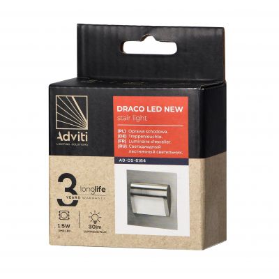 DRACO LED NEW 1,5W, oprawa schodowa podtynkowa, 12VDC, 30lm, 6000K, satyna, innowacyjny sposób monta AD-OS-6164L6/N ORNO (AD-OS-6164L6/N)