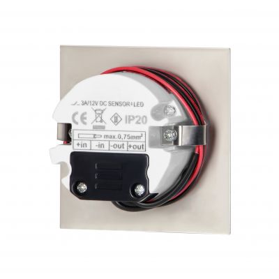 DRACO LED NEW 1,5W, oprawa schodowa podtynkowa, 12VDC, 30lm, 3000K, satyna, czujnik ruchu i zmierzch AD-OS-6164LR3/N ORNO (AD-OS-6164LR3/N)