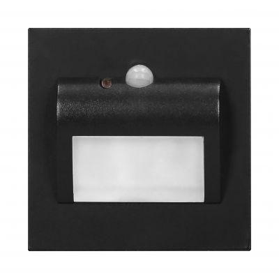 DRACO LED NEW 1,5W, oprawa schodowa podtynkowa, 12VDC, 30lm, 4000K, czarny, czujnik ruchu i zmierzch AD-OS-6164LR4/B ORNO (AD-OS-6164LR4/B)