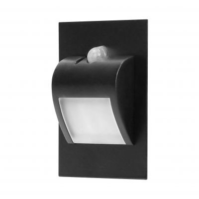 DRACO LED NEW 1,5W, oprawa schodowa podtynkowa, 12VDC, 30lm, 6000K, czarny, czujnik ruchu i zmierzch AD-OS-6164LR6/B ORNO (AD-OS-6164LR6/B)