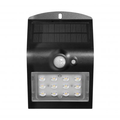 SILOE LED 1,5W, lampa solarna z czujnikiem ruchu 120st, 190lm, IP65, 4000K, 1200mAh, podwójne źródło AD-SL-6083BLR4 ORNO (AD-SL-6083BLR4)