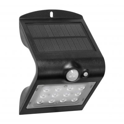 SILOE LED 1,5W, lampa solarna z czujnikiem ruchu 120st, 190lm, IP65, 4000K, 1200mAh, podwójne źródło AD-SL-6083BLR4 ORNO (AD-SL-6083BLR4)