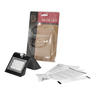 SILOE LED 1,5W, lampa solarna z czujnikiem ruchu 120st, 190lm, IP65, 4000K, 1200mAh, podwójne źródło AD-SL-6083BLR4 ORNO (AD-SL-6083BLR4)