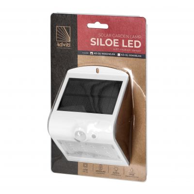 SILOE LED 1,5W, lampa solarna z czujnikiem ruchu 120st, 190lm, IP65, 4000K, 1200mAh, podwójne źródło AD-SL-6083WLR4 ORNO (AD-SL-6083WLR4)