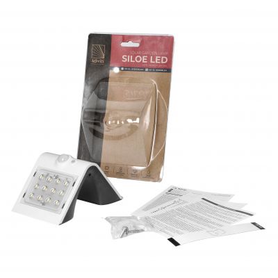 SILOE LED 1,5W, lampa solarna z czujnikiem ruchu 120st, 190lm, IP65, 4000K, 1200mAh, podwójne źródło AD-SL-6083WLR4 ORNO (AD-SL-6083WLR4)