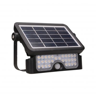 LUX LED 5W, naświetlacz solarny z czujnikiem ruchu 500lm, IP65, 4000K, 2x1500mAh, czarny AD-SL-6108BLR4 ORNO (AD-SL-6108BLR4)