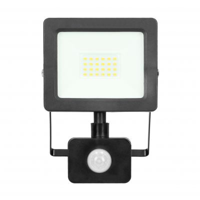 ALLED 20W Naświetlacz LED z PIR, 1600lm, IP44, 4000K, Alu+szkło FL/R-1 ORNO (FL/R-1)
