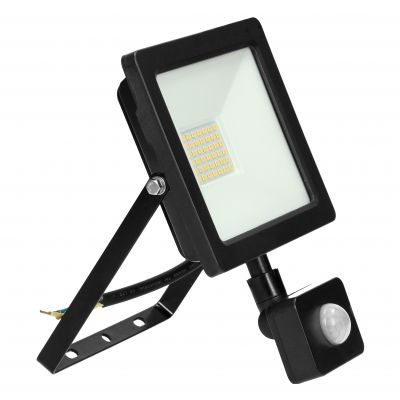 ALLED 30W Naświetlacz LED z PIR, 2400lm, IP44, 4000K, Alu+szkło FL/R-2 ORNO (FL/R-2)