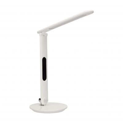 CRYSTAL LED 6,5W, Lampka biurkowa z budzikiem, czujnikiem ruchu i ładowarką USB, 500lm, 4000K, biała OR-LB-1522 ORNO (OR-LB-1522)