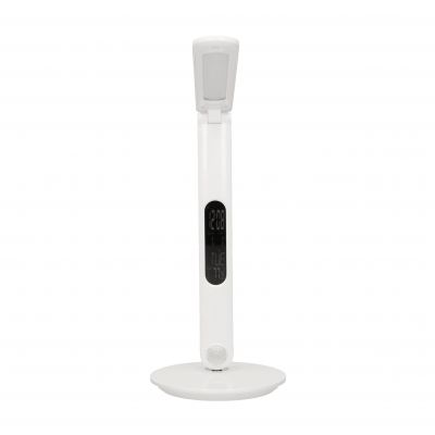 CRYSTAL LED 6,5W, Lampka biurkowa z budzikiem, czujnikiem ruchu i ładowarką USB, 500lm, 4000K, biała OR-LB-1522 ORNO (OR-LB-1522)