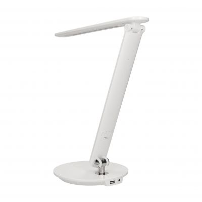 CRYSTAL LED 6,5W, Lampka biurkowa z budzikiem, czujnikiem ruchu i ładowarką USB, 500lm, 4000K, biała OR-LB-1522 ORNO (OR-LB-1522)