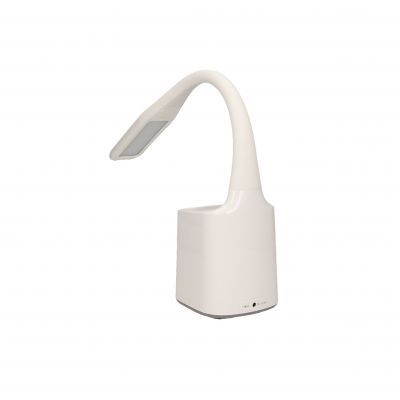 Lampka biurkowa z pojemnikiem na długopisy LED 6W,budzikiem, 200lm, 4000K, biała KORAL OR-LB-1534 ORNO (OR-LB-1534)