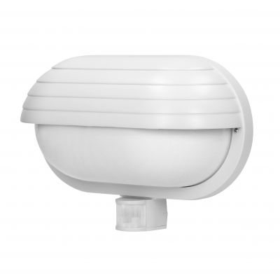Oprawa SAMUM z czujnikiem ruchu 180st, z przesłoną, 60W, E27, IP44, plastik, biała OR-OP-304WE27ZMR ORNO (OR-OP-304WE27ZMR)