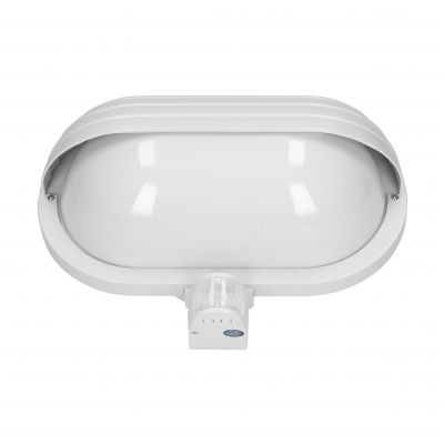 Oprawa SAMUM z czujnikiem ruchu 180st, z przesłoną, 60W, E27, IP44, plastik, biała OR-OP-304WE27ZMR ORNO (OR-OP-304WE27ZMR)