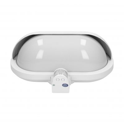 Oprawa SAMUM z czujnikiem ruchu 180st, z przesłoną, 60W, E27, IP44, plastik, biała OR-OP-304WE27ZMR ORNO (OR-OP-304WE27ZMR)
